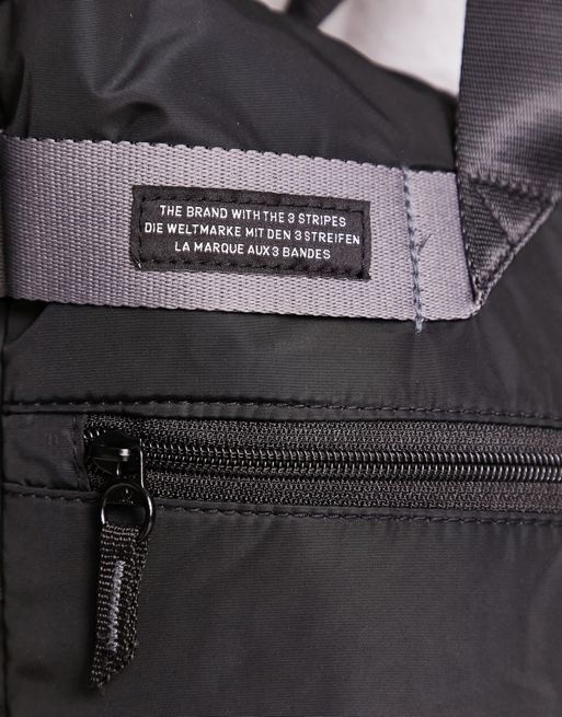 adidas Originals puffer shopper tote bag in black