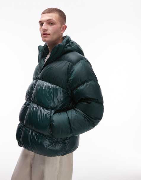 adidas Originals – Puffermantel in Dunkelgrün - view 1