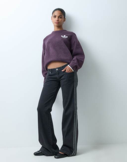 adidas Originals pull en maille bordeaux et crème, 3 de 4
