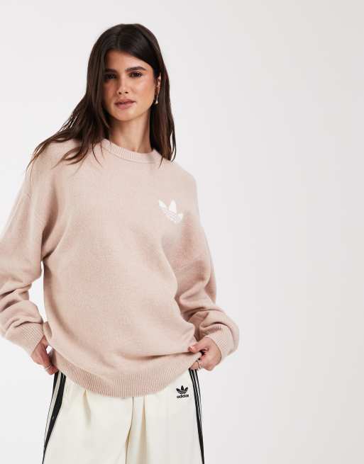 adidas Originals pull en maille taupe, 3 de 4