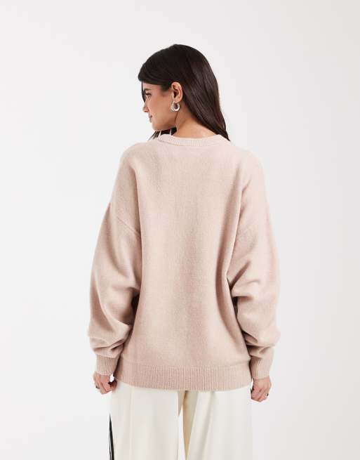 adidas Originals pull en maille taupe, 4 de 4