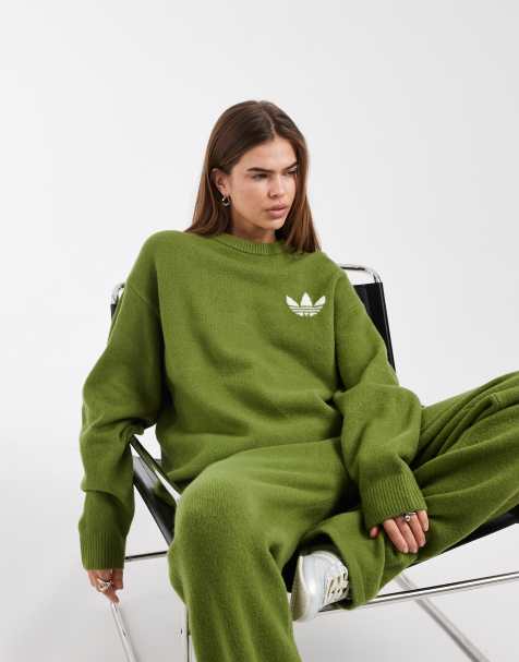 adidas Originals - Pull en maille - Vert olive - view 1
