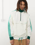 [adidas Originals] adidas Originals pullover jacket in white and green M off white