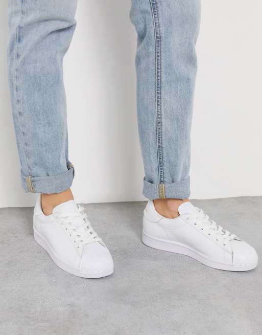 adidas Originals Pure Superstar in triple white | ASOS