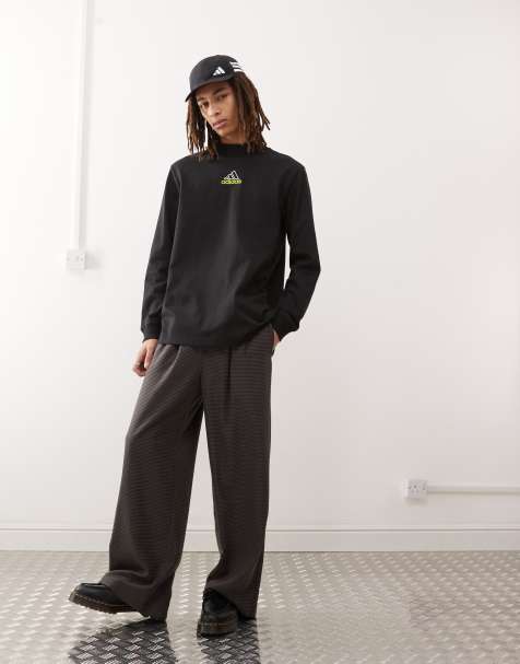 adidas Originals - Q1 - Top a maniche lunghe accollato nero - view 1