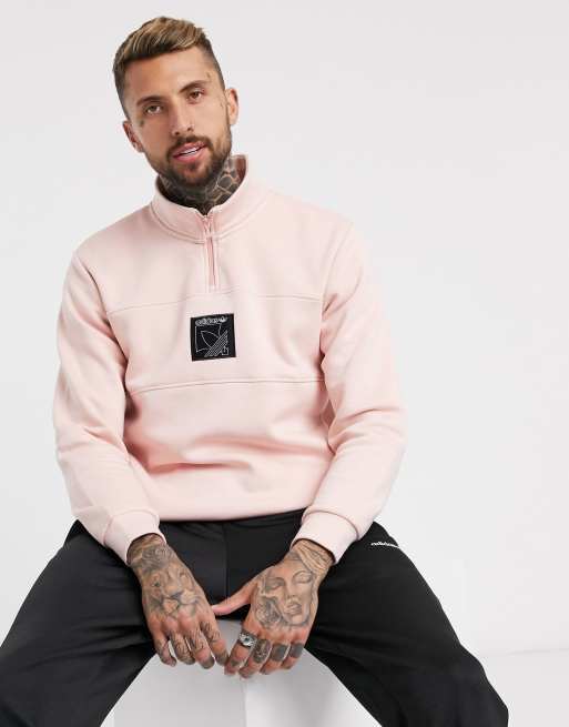 Sudadera de Hombre Rosa Vintage Line Cross