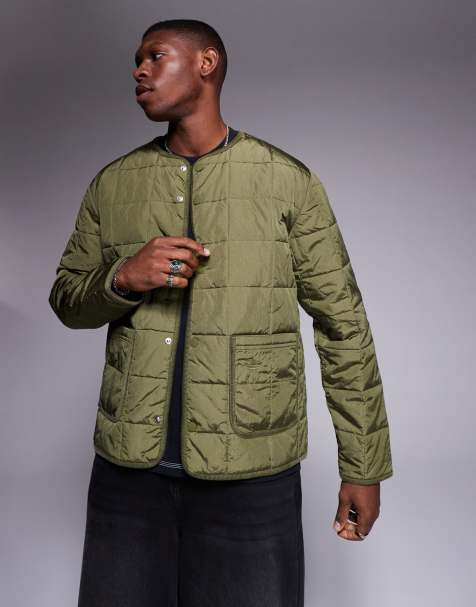adidas Originals quilted jacket in khaki - view 1