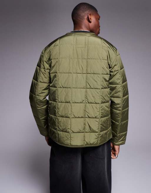 adidas Originals quilted jacket in khaki, 2 of 4