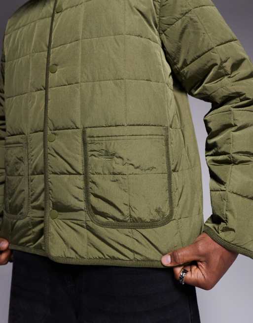 adidas Originals quilted jacket in khaki, 4 of 4