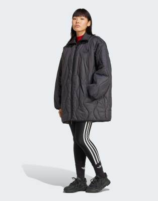 【adidas】Quilted Mid Jacket - Black Adidas Original Quilted Mid Jacket
