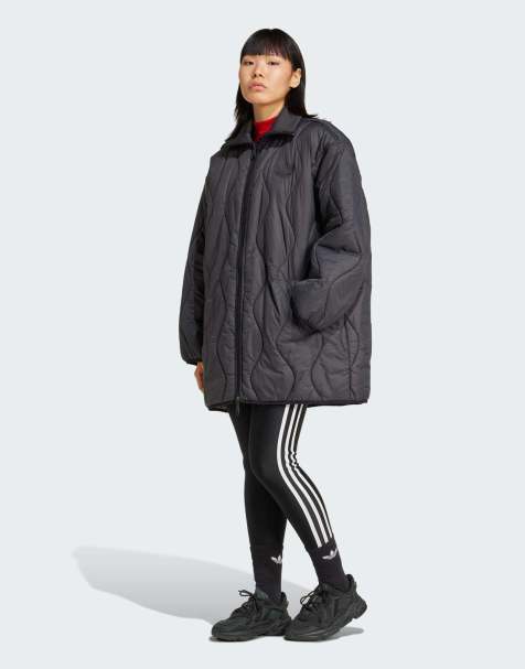 adidas Originals quilted mid jacket in black - view 1