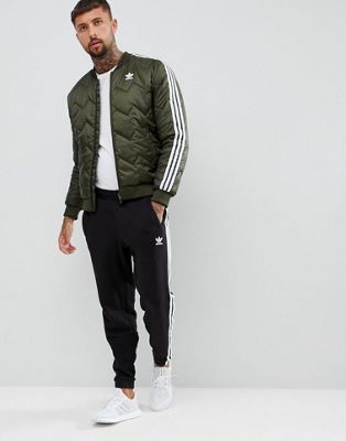adidas green quilted jacket