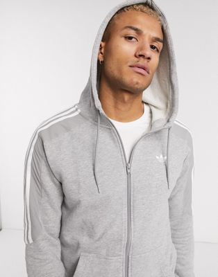grey adidas zip up hoodie