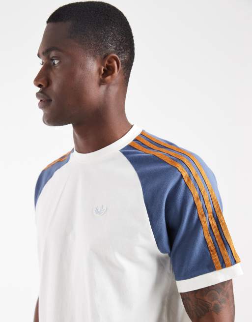 adidas Originals – Raglan-T-Shirt in Wollweiß und Marineblau, 2 von 5