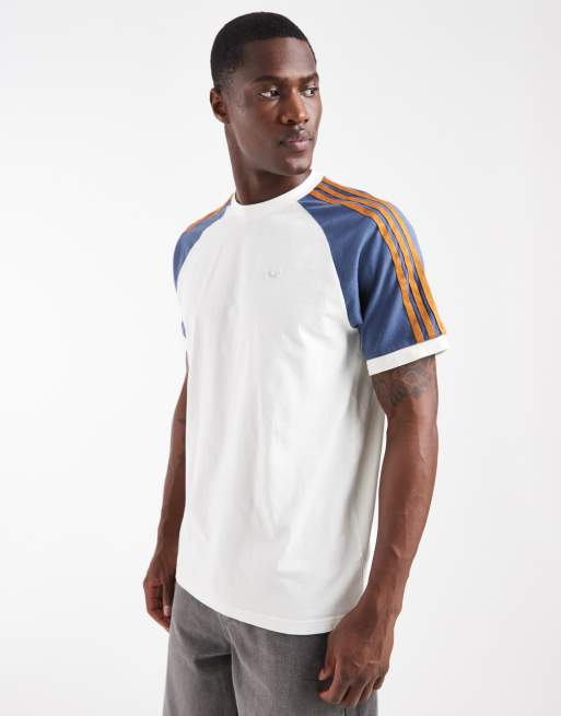 adidas Originals – Raglan-T-Shirt in Wollweiß und Marineblau, 5 von 5