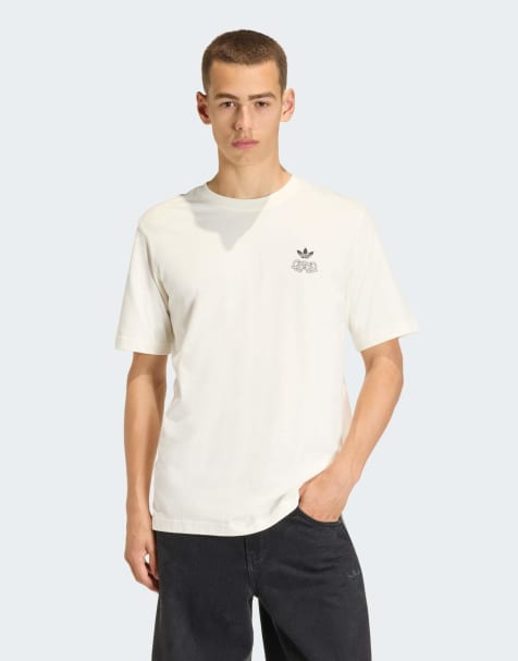 adidas Originals - Råhvid T-shirt med 'Oktoberfest'-print - view 1
