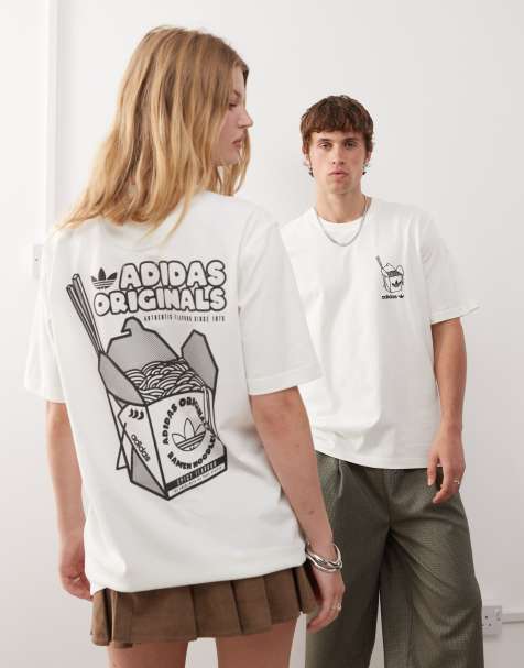 adidas Originals Ramen Box graphic t-shirt in off white - view 1
