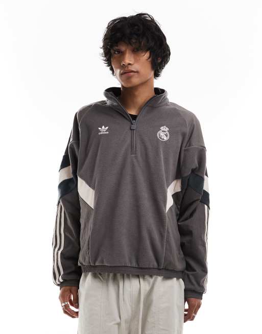 adidas Originals Real Madrid Sweatshirt in Grau ASOS