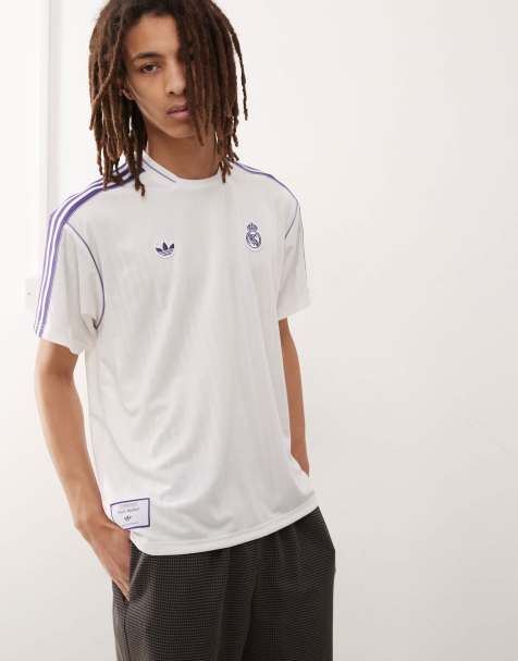adidas Originals – Real Madrid Terrace Icons – Biała dżersejowa koszulka unisex - view 1