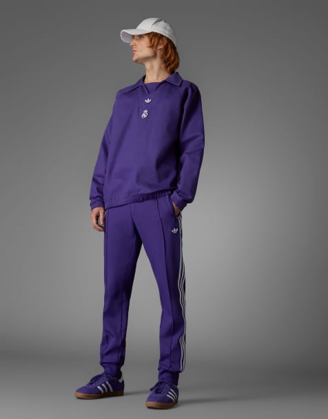 adidas Originals Real madrid terrace icons drill top in purple