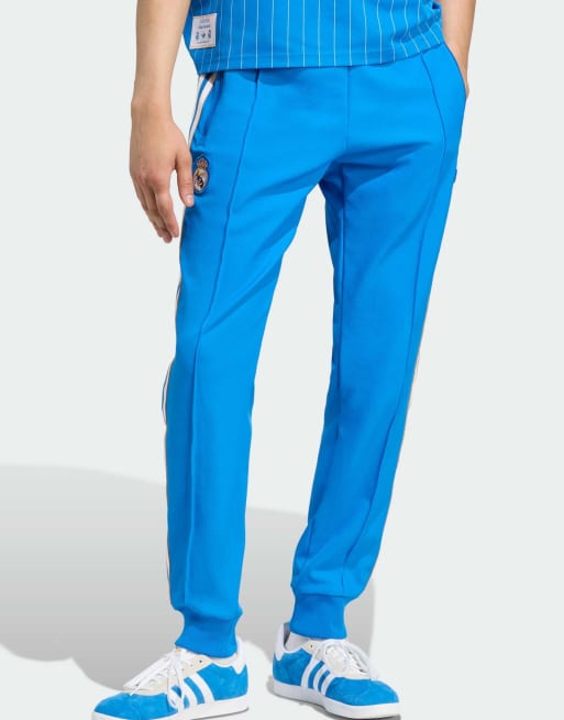 adidas Originals - Real Madrid Terrace Icons - Pantaloni sportivi color blu bird/bianco