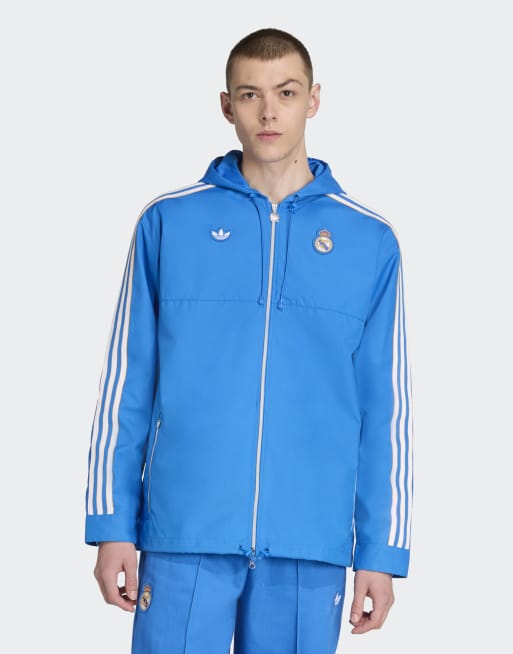 adidas Originals - Real Madrid Terrace Icons - Parka blu e bianco