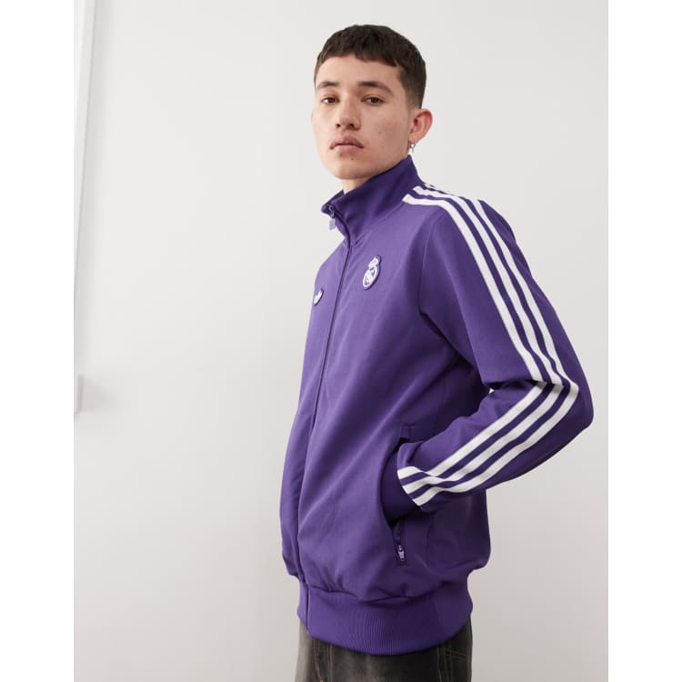 adidas Originals Real Madrid Terrace Icons Track Top in purple ASOS