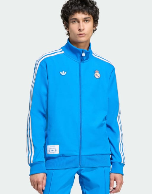 adidas Originals - Real Madrid - Terrace Icons - Trainingstop in blauw en wit