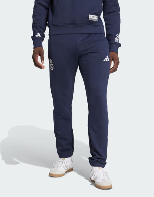 adidas Originals – Real Madrid US Pack – Granatowo-białe spodnie