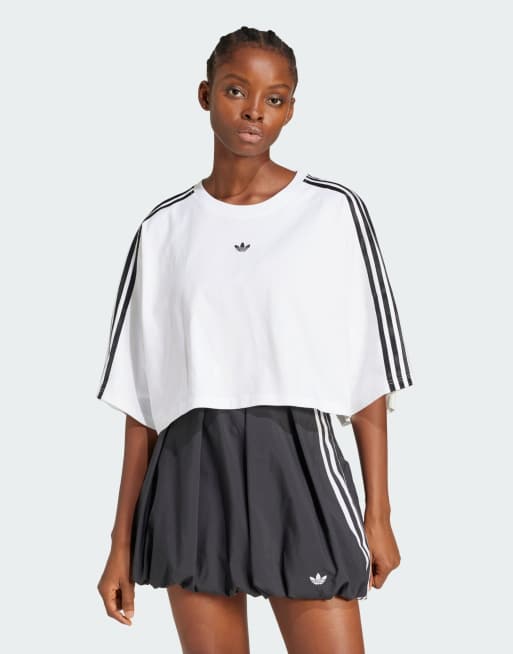 adidas Originals - Recht T-shirt in wit