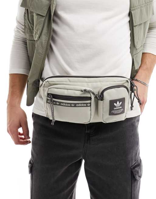 adidas Originals rectangle cross body bag in beige and brown ASOS