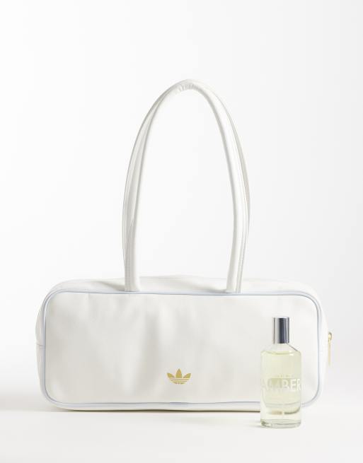adidas Originals rectangle shoulder bag in white and light blue, 2 of 4