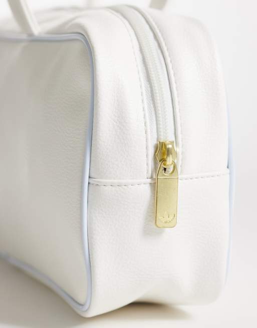 adidas Originals rectangle shoulder bag in white and light blue, 3 of 4