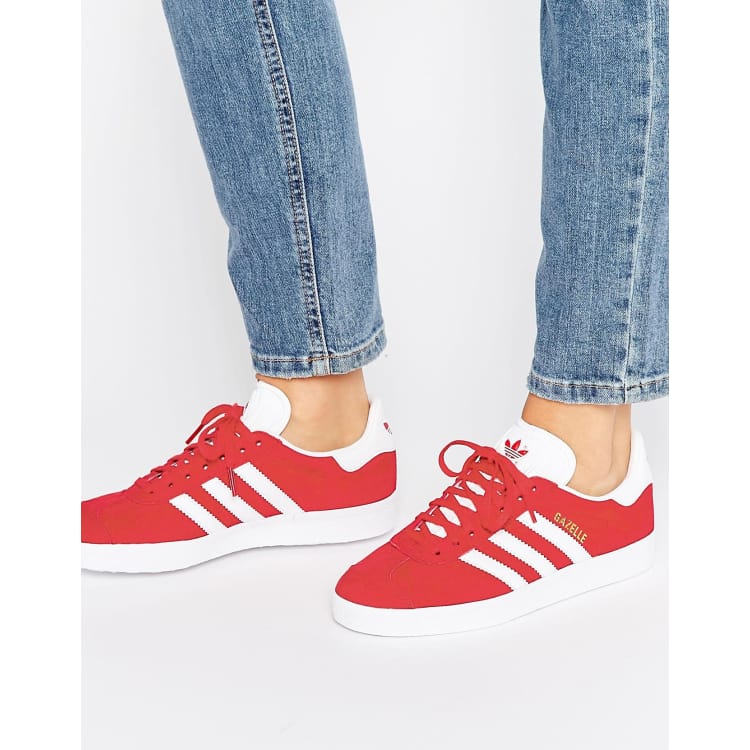 Adidas women's red outlet sneakers