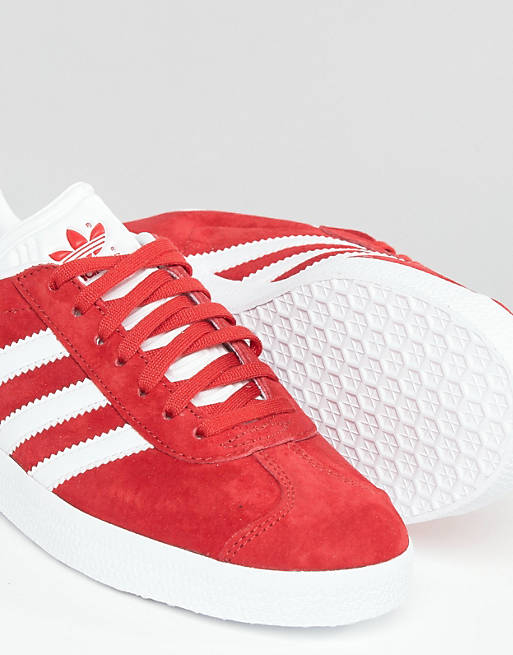 adidas Originals Red Suede Gazelle Sneakers فرقرنس