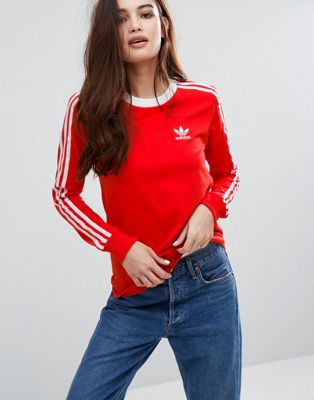 adidas red long sleeve shirt