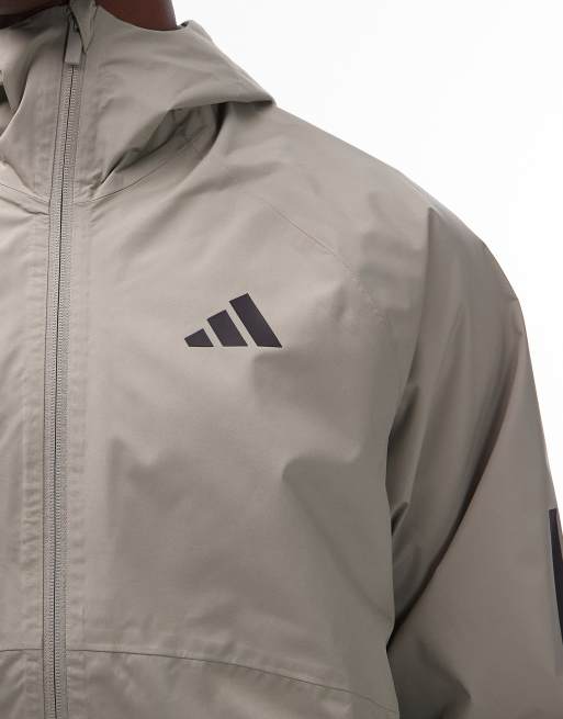 adidas Originals – Regenjacke in Khaki mit den 3 Streifen, 5 von 5