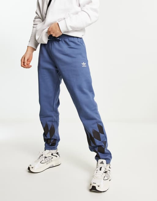 adidas Large Trefoil Cuff Sweatpants - Grey