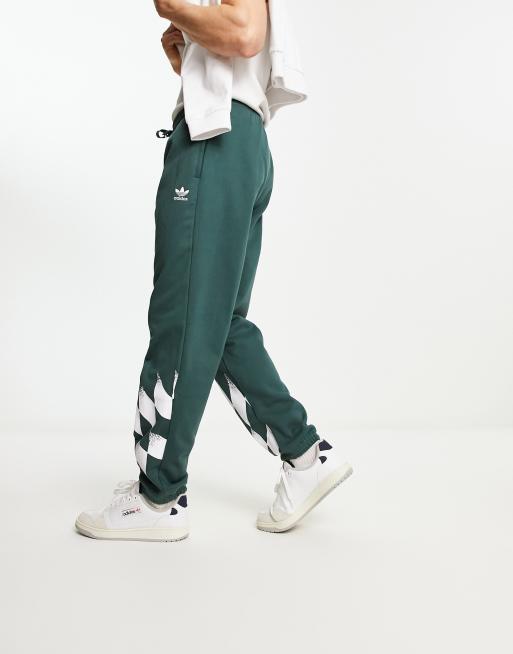 Adidas dark green outlet track pants