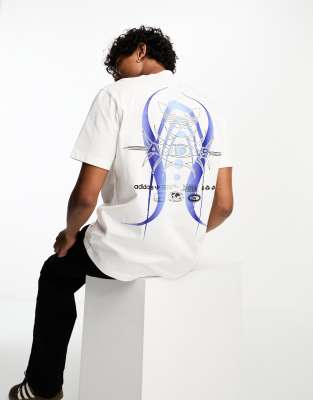 adidas Originals Rekive large backprint graphic t-shirt in white - ASOS Price Checker