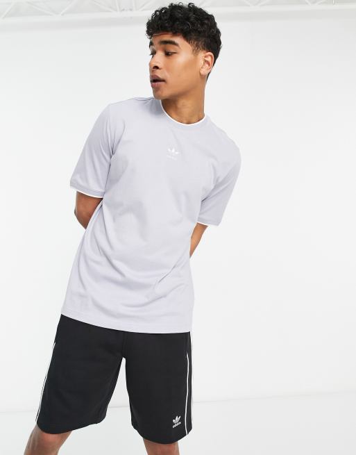 adidas Originals – Rekive – T-Shirt in Grau mit mittigem Logo