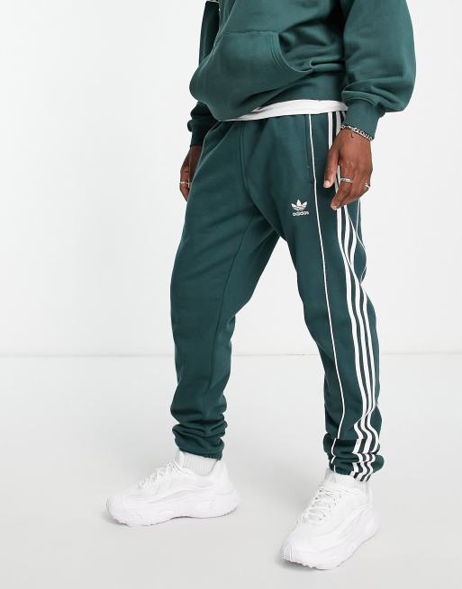 adidas Originals Rekive three stripe joggers in mineral green | ASOS