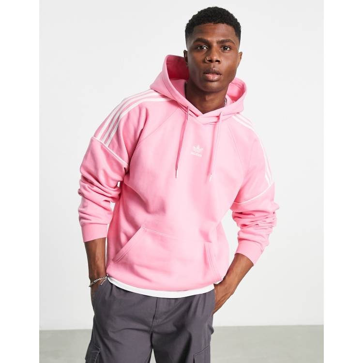 Adidas trefoil 2025 hoodie pink men's