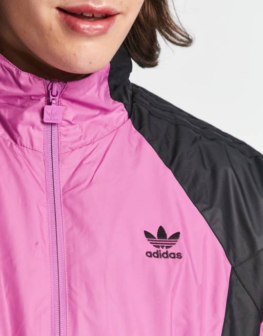 Survetement noir shop et rose adidas