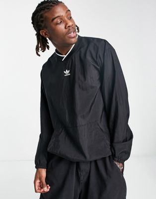 adidas Originals Rekive woven sweatshirt in black - ASOS Price Checker