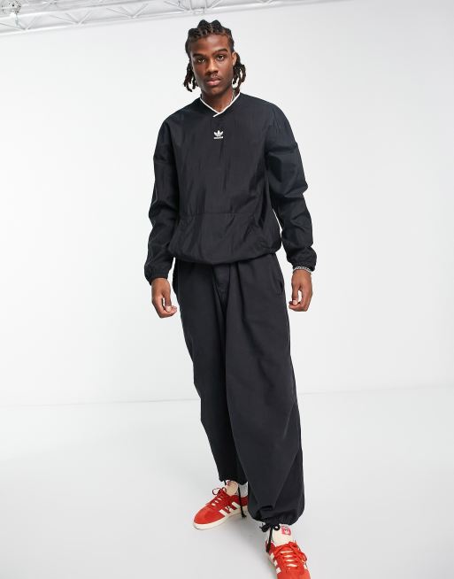 adidas Originals Rekive woven sweatshirt in black | ASOS