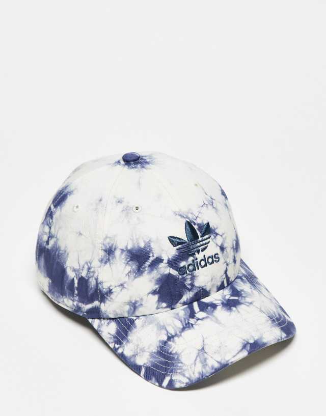 adidas Originals relaxed cap in blue tie dye print