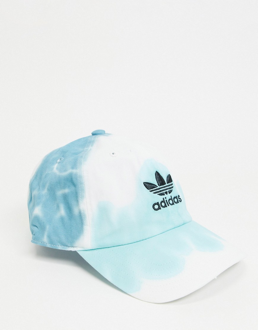 Adidas Originals Relaxed Color Wash Strap-back Cap In Blue-blues