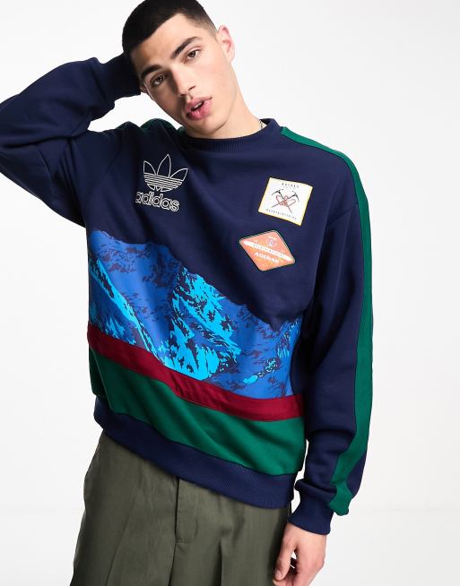 Adidas navy hot sale sweatshirt