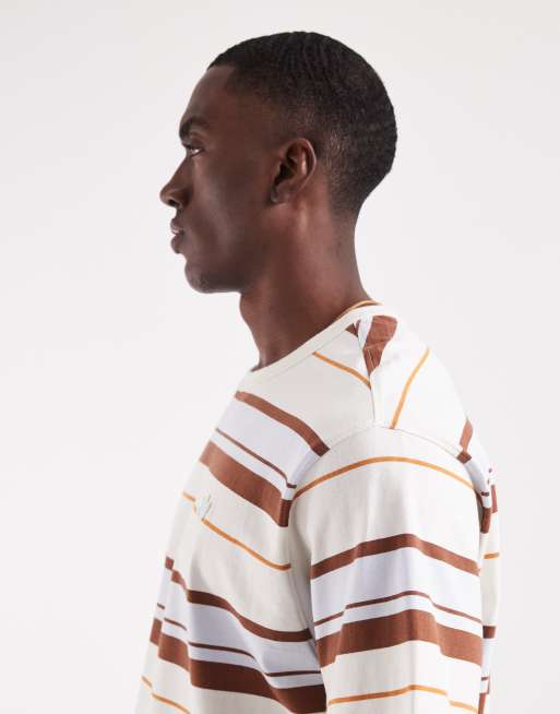 adidas Originals – Relaxed-Fit-T-Shirt in Wollweiß mit Streifen, 4 von 5